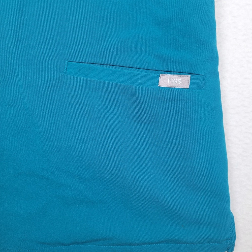 FIGS Casma 3 Pocket V-Neck Scrub Top Teal Blue Women XXS FW1100 - Picture 4 of 9